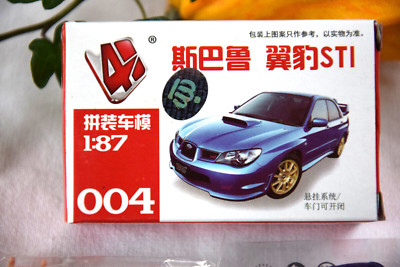 Subaru STI in schwarz Bausatz H0 1:87 Kunststoff Modellbahn Auto Modellbau