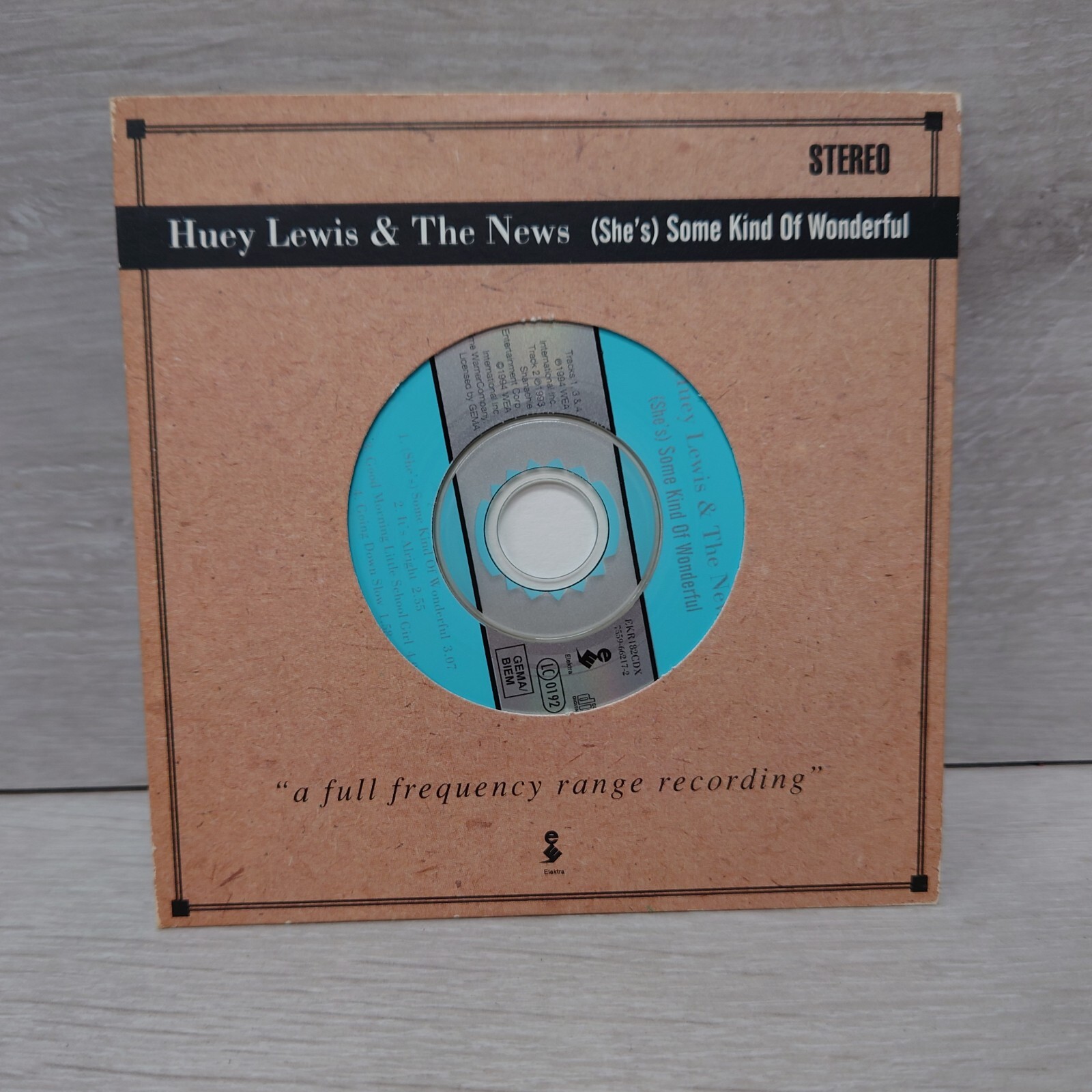 Huey Lewis & The News - She's Some Kind Of Wonderful - Cardboard Sleeve Single