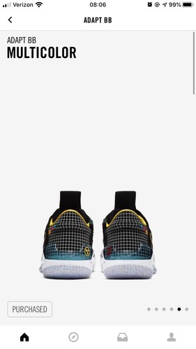 NEU AUSVERKAUFT NIKE BB ADAPT MEHRFARBIGE BASKETBALLSCHUHE GRÖSSE 14 - Bild 4 von 4