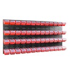 52 Stapelboxen mit Deckel Wandregal Werkzeugwand XXL 160 x 80 cm Werkstattregal