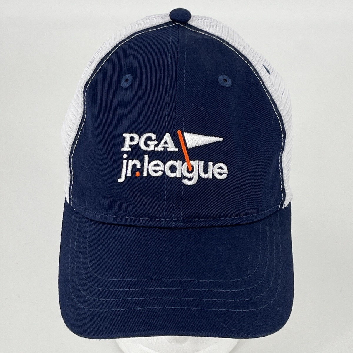 PGA Jr League Youth Golf Hat - SnapBack MeshBack Navy Blue 