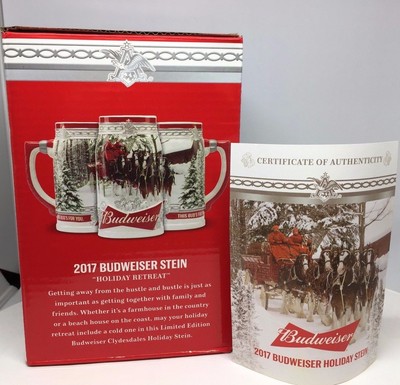 budweiser christmas mugs by year