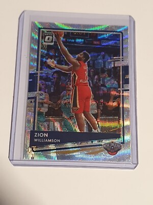 2020-21 NBA DONRUSS OPTIC ZION WILLIAMSON FANATICS SILVER WAVE #40 PELICANS
