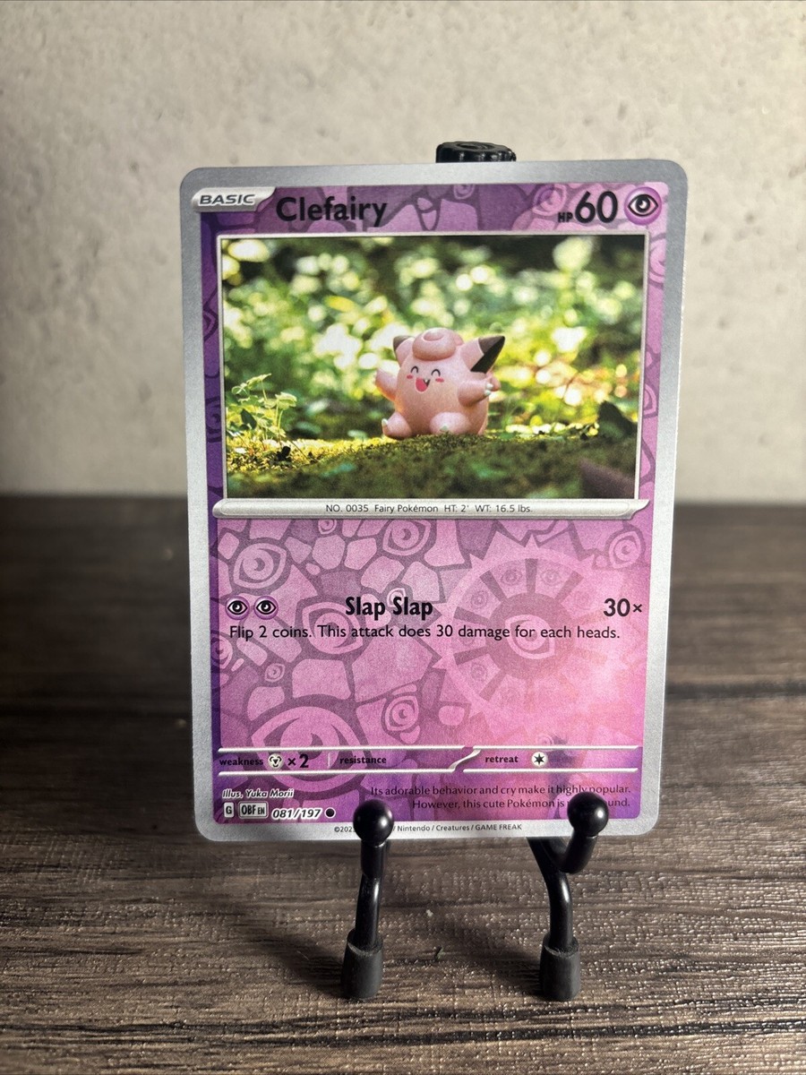 Pokémon TCG Clefairy Sv03: Obsidian Flames 081/197 Reverse Holo