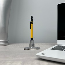 Chrome Pilatus PC-12 Pitch Change Knob Pencil Pen Sharpie Marker Holder Display