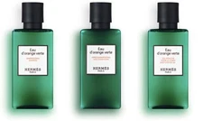Hermes Eau D'orange Verte Set Shower Gel Shampoo & Conditioner 80 ml 2.7 oz Each