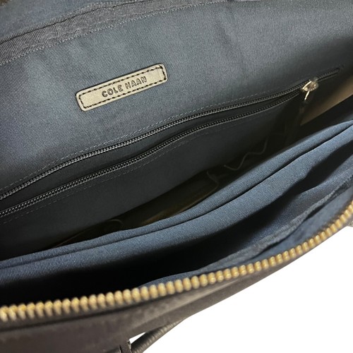 Cole Haan Attache Bag Black Leather Business Briefcase Laptop Messenger - Bild 7 von 12
