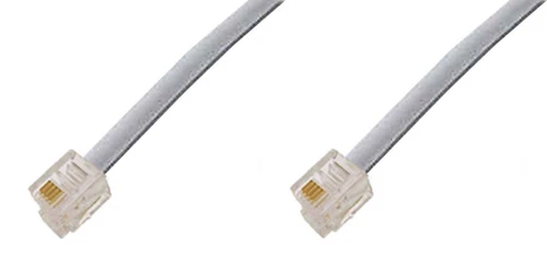 21.st - CAVO TELEFONO GRIGIO VDSL ADSL FIBRA OTTICA RJ11 CAT 7 6P4C-SCHERMATO