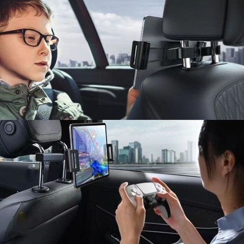 Flexible Car Headrest Bracket Tablet Holder 360° Rotate for 4.7-12.9inch Devices - Photo 3/8