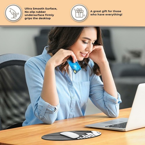 Round Mouse Mat (bw) - Domino Pattern Dominoes Game #36879 - 第 3/8 張圖片