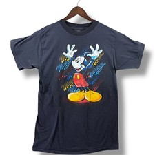 Vintage 90s Mickey Unlimited Velva Sheen T Shirt M Black Disney USA Made