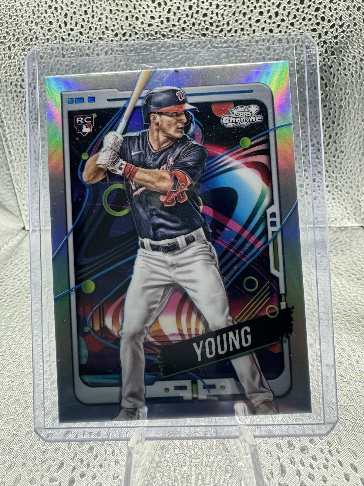 2024 Topps Cosmic Chrome Jacob Young Rookie Refractor #193 Nationals