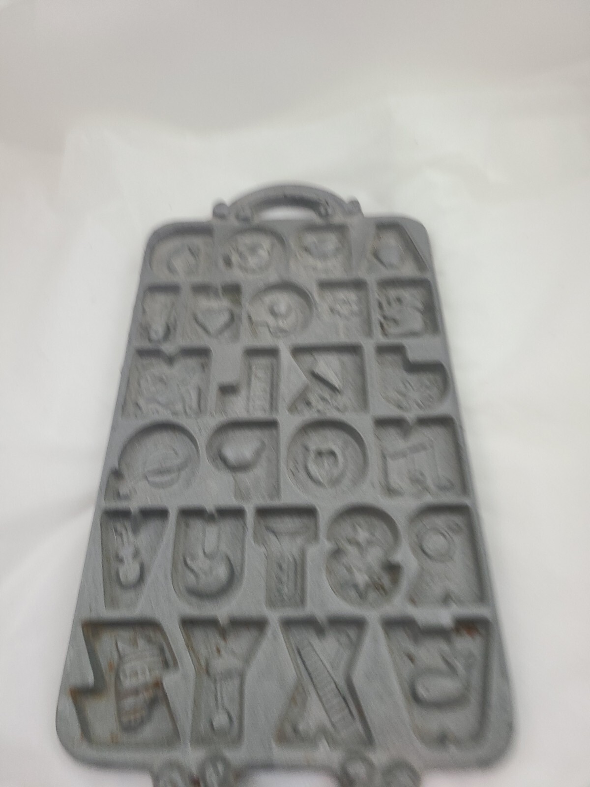 Vintage Cast Iron Alphabet Animal Cookie or Chocolate Mold 1980s John