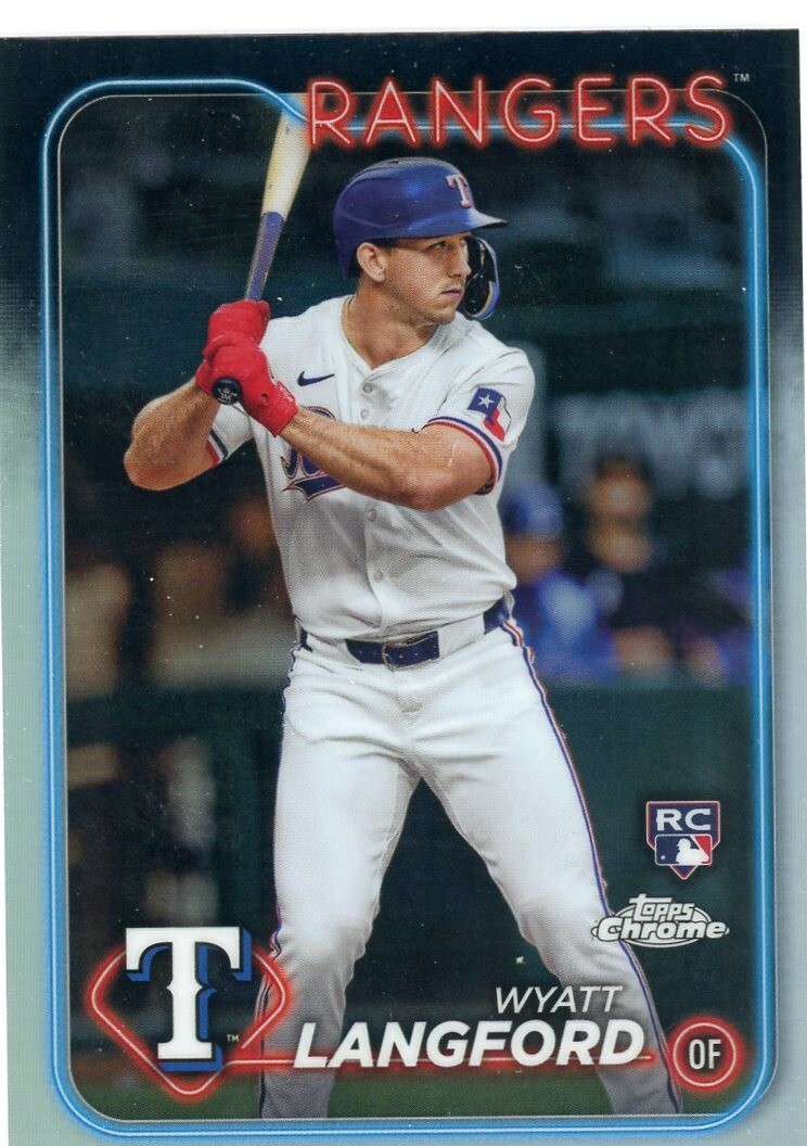 2024 Topps Chrome Refractor Wyatt Langford Rookie No. 122 !