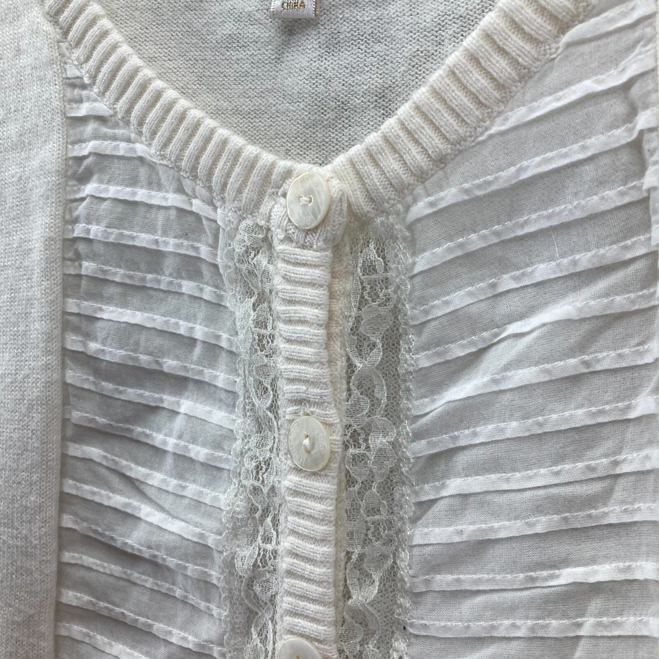 Suéter Heritage 1981 Mujer Talla L Mezcla Angora Abotonada Suave Marfil Años 90 Y2Kchic Foto 4 de 4