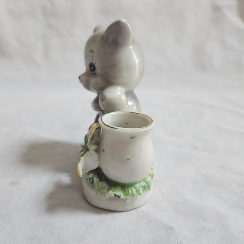 VTG Squirrel Mom & Baby Candle Holder Kitschy Anthropomorphic Figurine Gray Fox - Picture 10 of 11