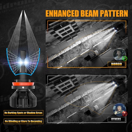 X70 H11 LED headlights low beam with canbus For 2007-2014 Chevy Suburban Tahoe - Bild 9 von 20
