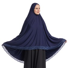 Ramadan Women Hijab Muslim Prayer Khimar Niqab Overhead Headscarf One Piece Arab