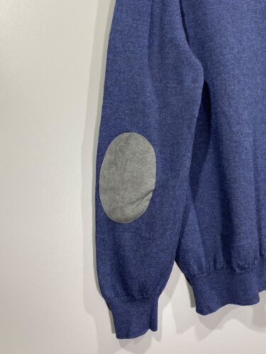 Maglione leggero GRAN SASSO uomo 100% lana Lana blu maglia italiana taglia M - Foto 9 di 15