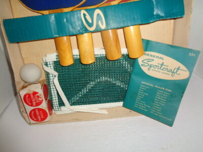 Ensemble de tennis de table officiel vintage Sportcraft - semble