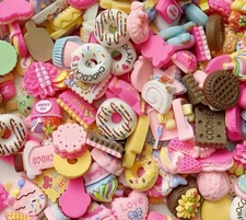 10pc Donut Ice Cream Chocolate Candy Dessert Shoe Charms for Crocs or Shoe Lace