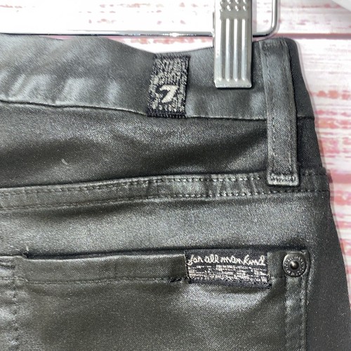 7 Seven For All Mankind Jeans Coated the Skinny schwarz Gr. 28 WP-63 - Bild 6 von 8