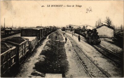 Old postcard Le Bourget Triage Station (1353337)