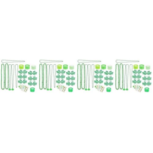 4 Sets of St Patrick's Day Photo Booth Props St Patrick's Day Theme Necklace - Afbeelding 1 van 12