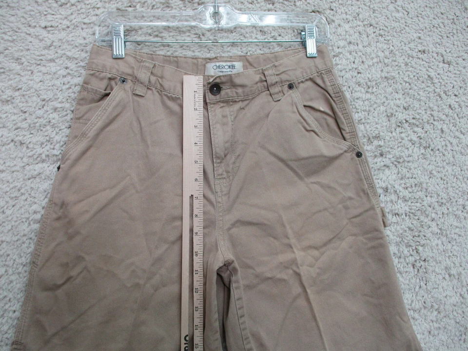 切诺基短裤 16 男孩青少年尺寸米色斜纹布木匠适合口袋经典 K23 — 第 4/4 张图片