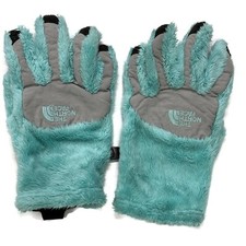 The North Face Girls Denali Thermal Etip Gloves Large UR Powered Green Youth