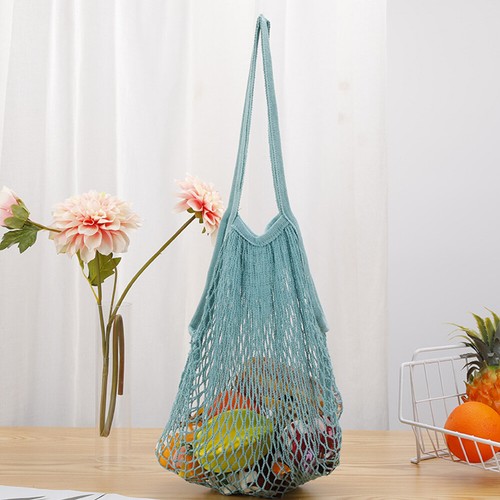 Reusable Shopping Bags Portable Net Bag Fruit Vegetable Storage Foldable 18Color - Picture 20 of 38