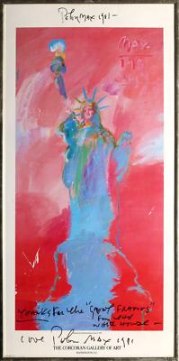 Peter Max,Statue Of Liberty 2 (Corcoran Gallerie Der Kunst ),Poster,Signiert &