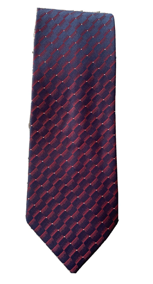 Vintage Classic Purple White Patterned Men's Tie / Cravat/ Widest Part : 4” - Image 2 of 3