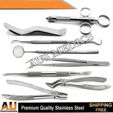 Dental Tooth Extraction kit Teeth Inspection Mirror Loosen Pulling Instruments