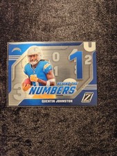 2023 Panini Zenith - Behind The Numbers Blue #25 Quentin Johnston, Quentin...