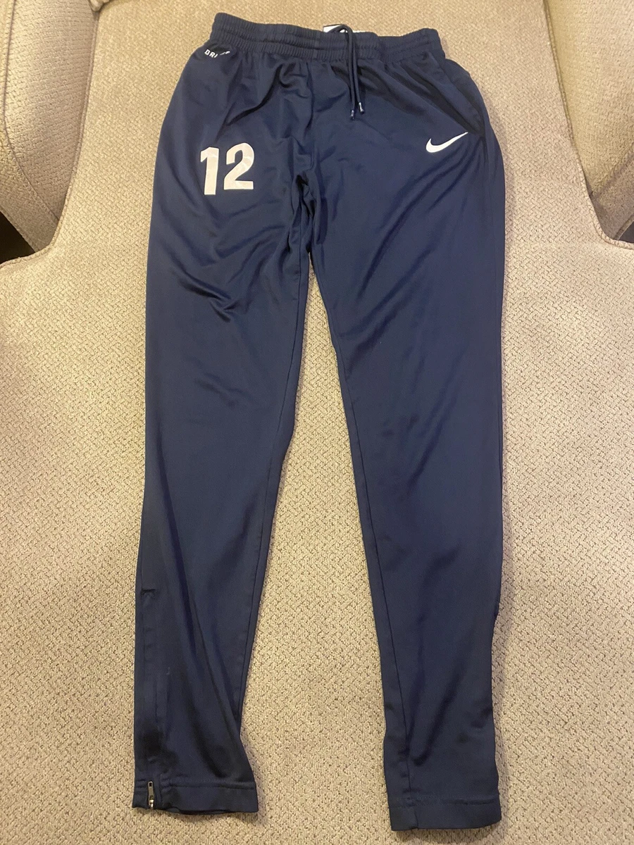 Mens Nike Dri Fit Slim Fit Pants Futbol Soccer Joggers Small Blue