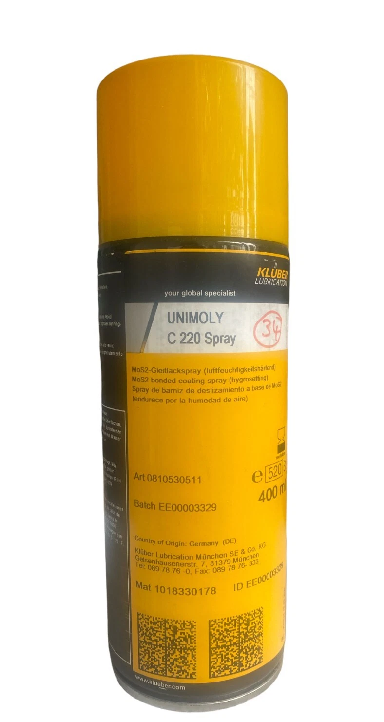 Kluber UNIMOLY C220 High-pressure resistant, hygrosetting bonded coating 400ml