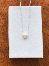 925 Sterling Silver Tiny Heart Pendant Necklace Slide Pendant Plain 6mm 16-18"