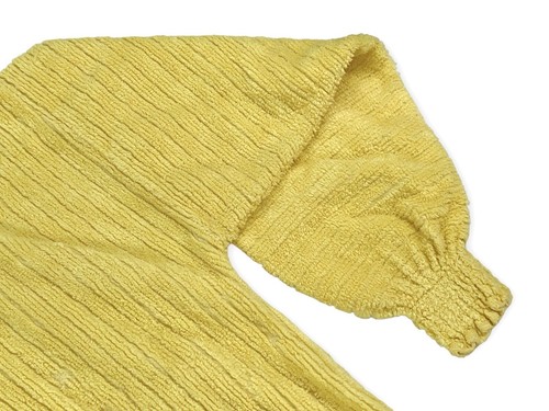 1970S TERRY CLOTH TOWEL SWEATSHIRT V NECK PULLOVER YELLOW XL - 第 6/14 張圖片