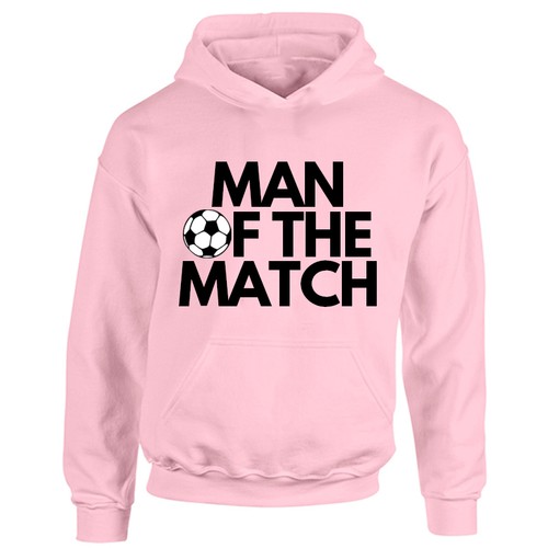 Kids Man Of The Match Football Hoodie - Best Player Sports Game Boys Girls Hood - Picture 6 of 13