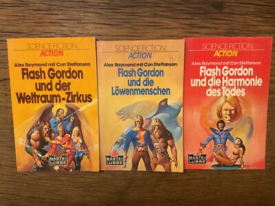 3 x Bastei SF TB Flash Gordon 1979 Weltraumzirkus Löwenmenschen Harmonie d.Todes