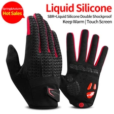 ROCKBROS  Cycling Gloves Touch Screen Bike Gloves Thermal Warm Full Finger Glove