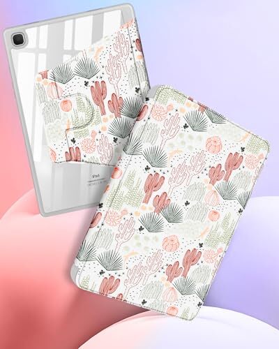 for Samsung Galaxy Tab A7 Case - 10.4 Inch for Women Girls Folio 4--Cactus - Picture 7 of 7