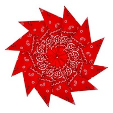 12 Pack 22x22" Cotton Bandanas Double Sided Printed Unisex Kerchief Paisley