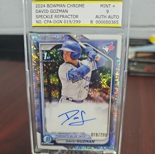 DAVID GUZMAN 2024 BOWMAN CHROME PROSPECTS SPECKLE REFRACTORS RC AUTO 130/299