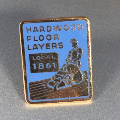 Hardwood Floor Layers Lu 1861 Carpenters Union Lapel Pin Vintage