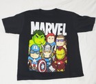 Marvel Avengers 5/6 Toddler Boys Black Tshirt , iron man, thor, captain hulk — photo 1