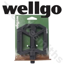 Wellgo B289 Resin Platform Pedals 9/16" Black Mountain Bike Composite Flat