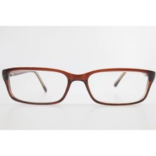 WP3001 BR Brown Rectangular Full Rim Eyeglass Frames 53-16-135 37951
