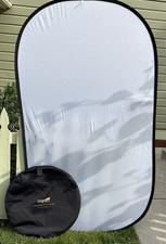 Impact Collapsible Oval Reflector Disc 41" x 74" Reversible White Translucent